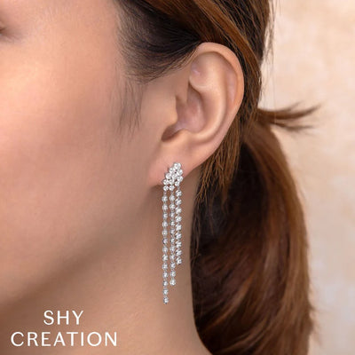 2.36ctw Diamond Fringe Drop Earrings