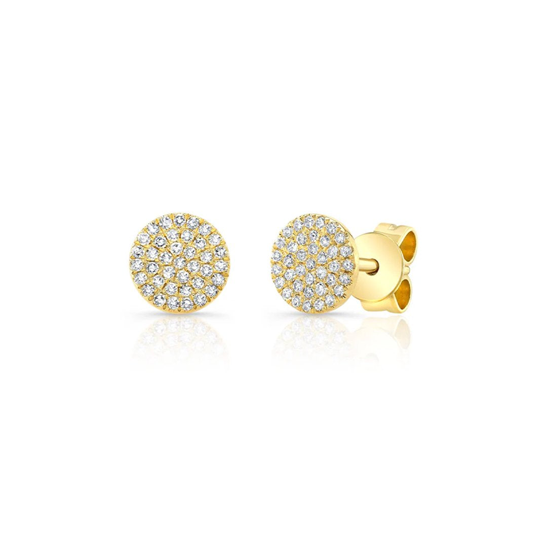 0.23ctw Diamond Pave Disc Earrings