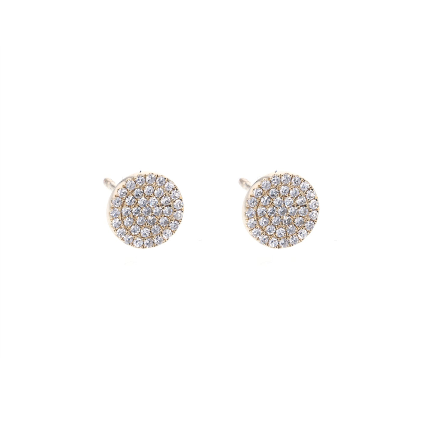 0.23ctw Diamond Pave Disc Earrings