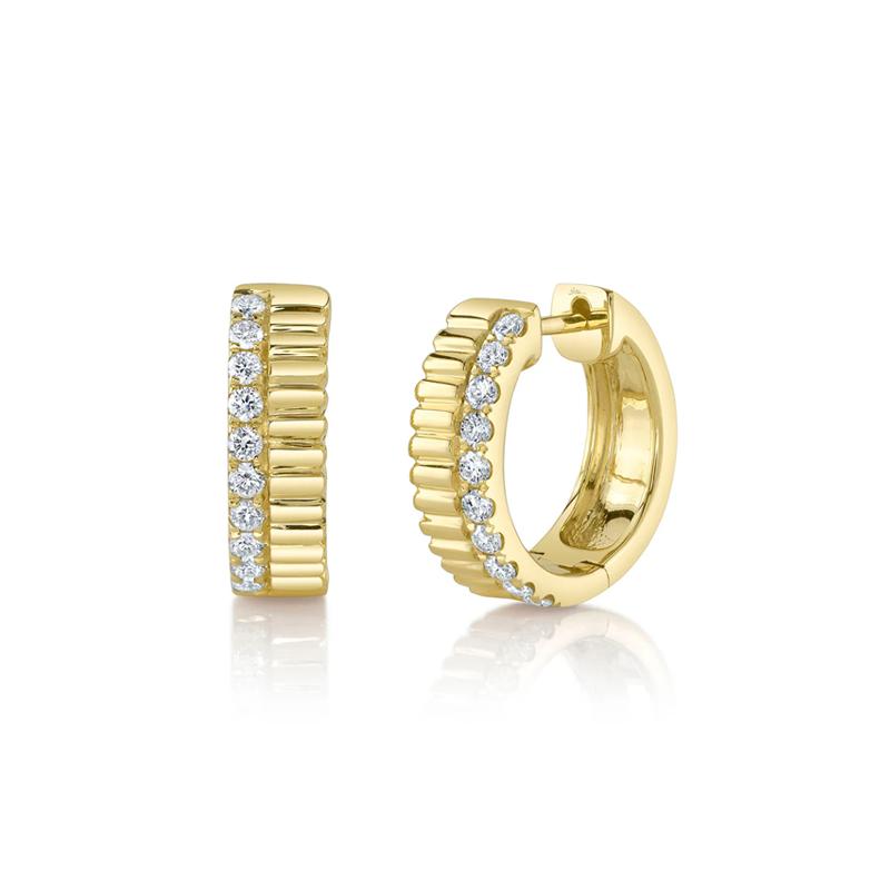 0.34 ctw Diamond Hoop Earrings