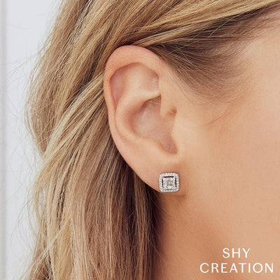 0.43 ctw Diamond Halo Earrings