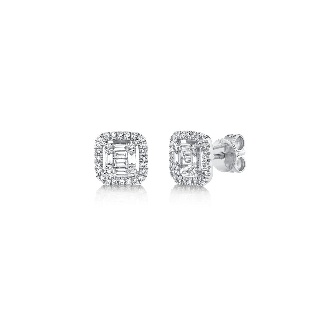 0.43 ctw Diamond Halo Earrings