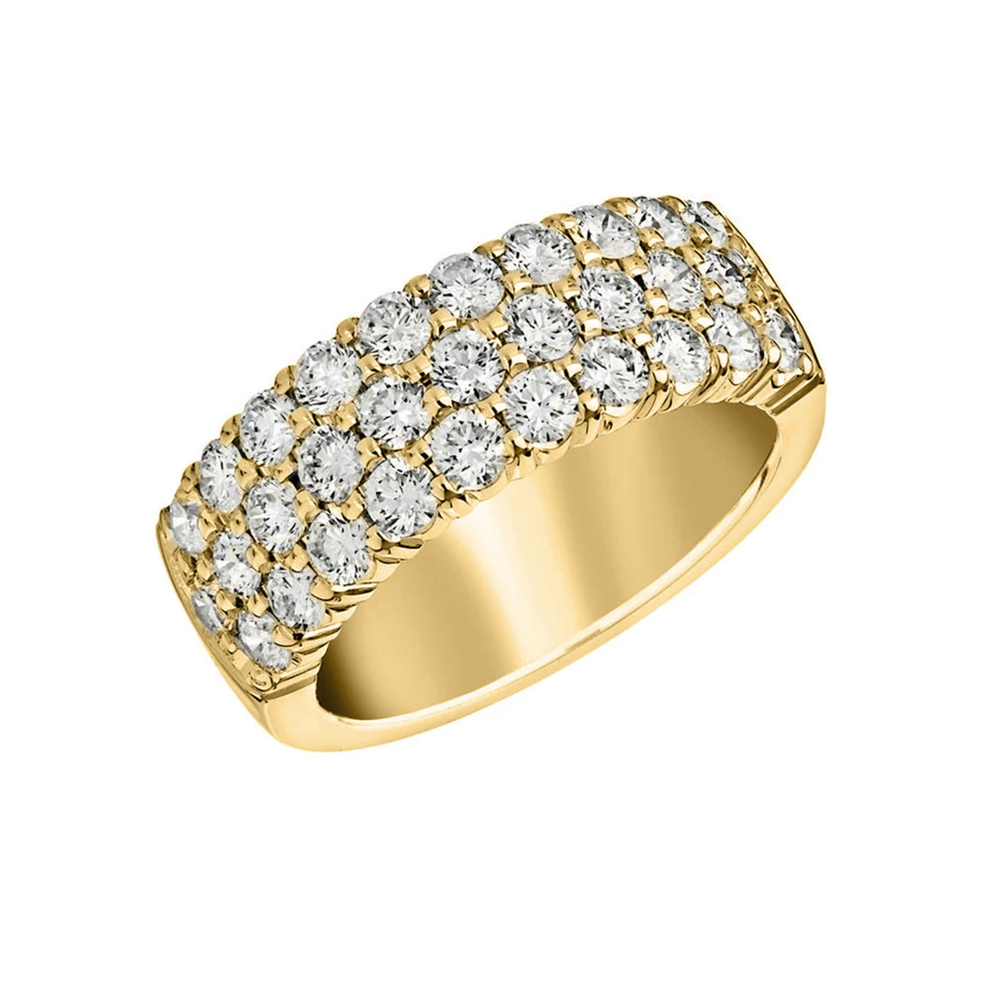 1.75 ctw Diamond 3-Row Band