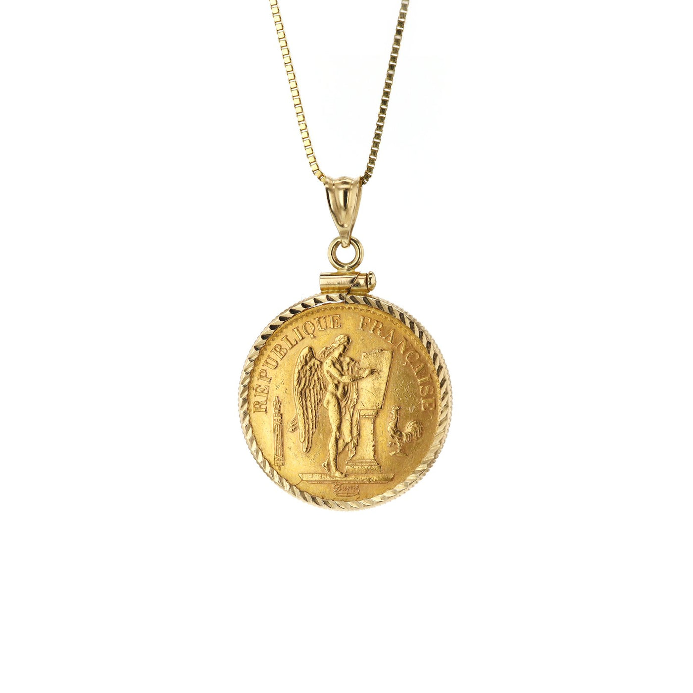 Coin Bezel Necklace