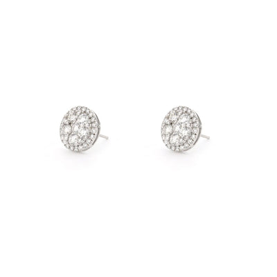1.58 ctw Diamond Cluster Earrings
