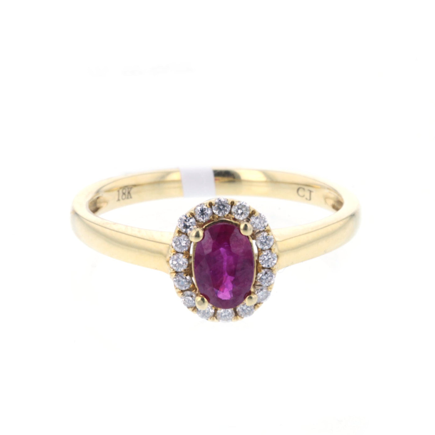 Ruby & Diamond Halo Ring