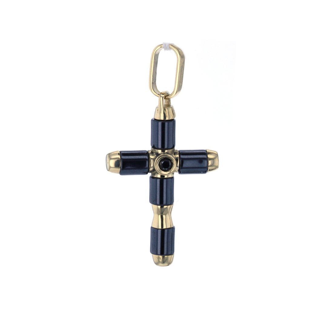 Black Ceramic Cross Pendant