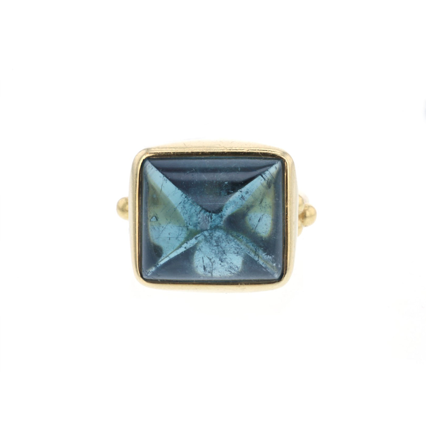 Green-Blue Indicolite Tourmaline Ring