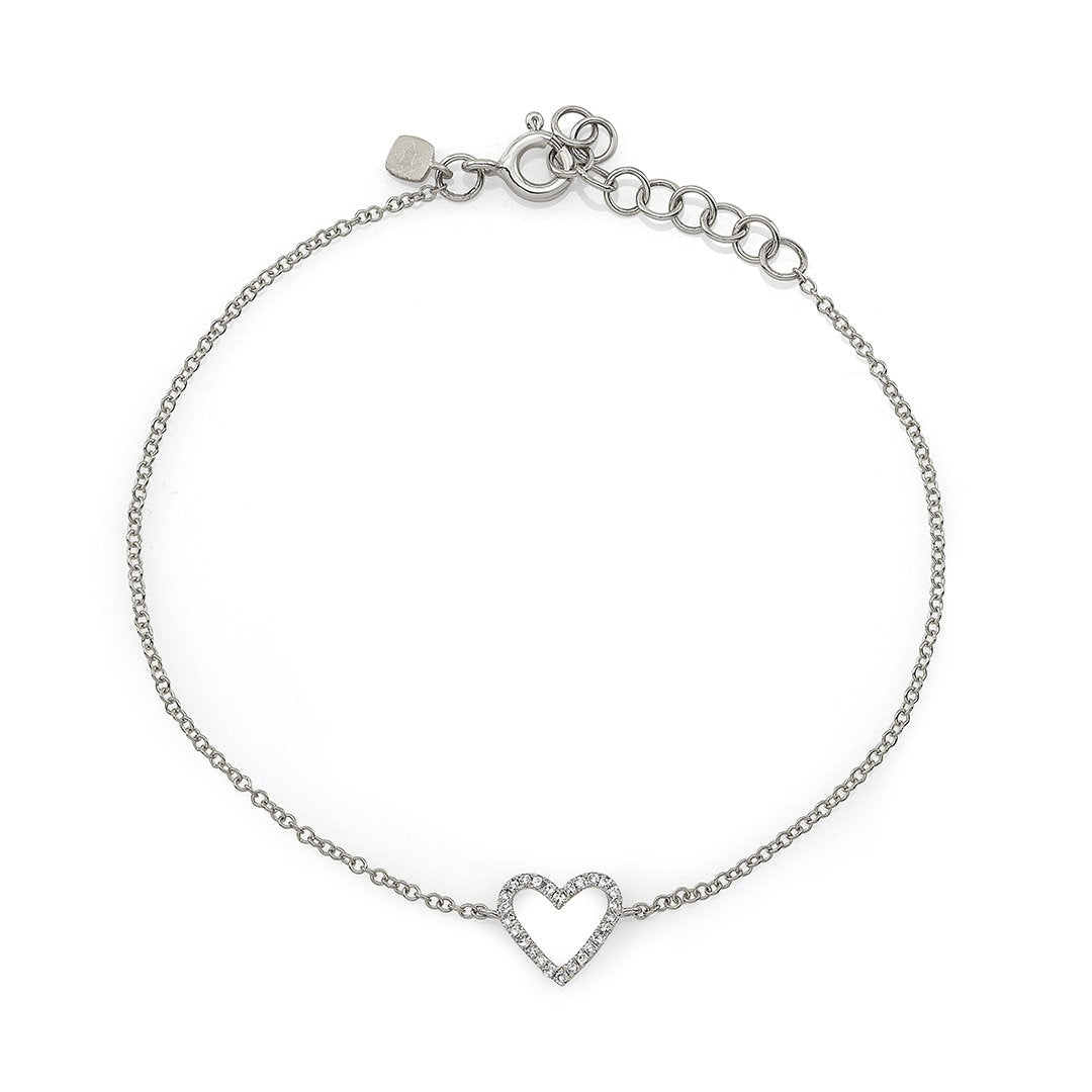 0.07 ctw Diamond Heart Bracelet