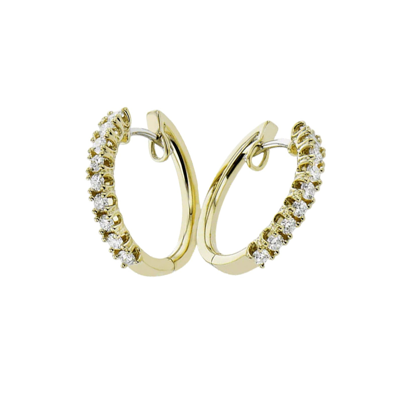 0.49 ctw Diamond Hoop Earrings
