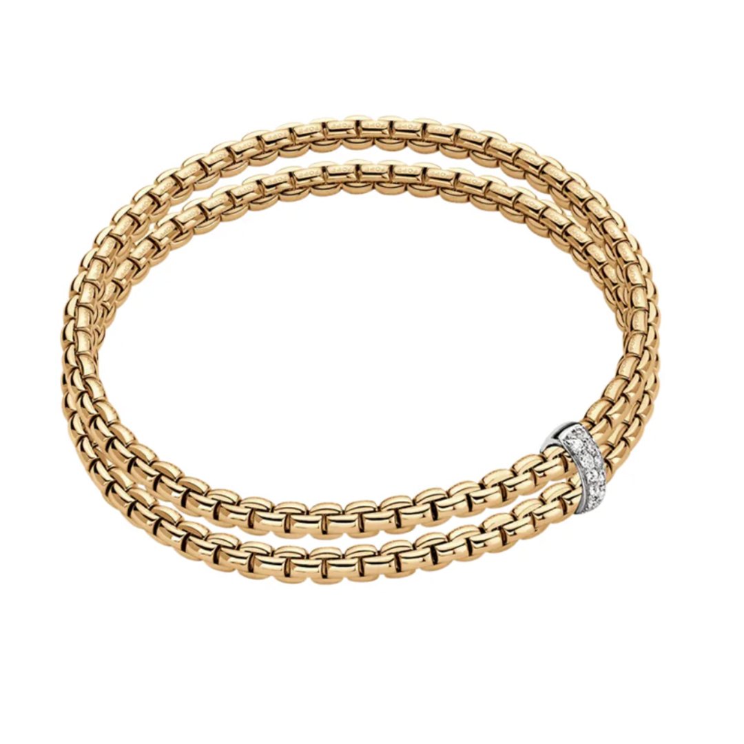 0.10 ctw Diamond Two-Strand Stretch Bracelet