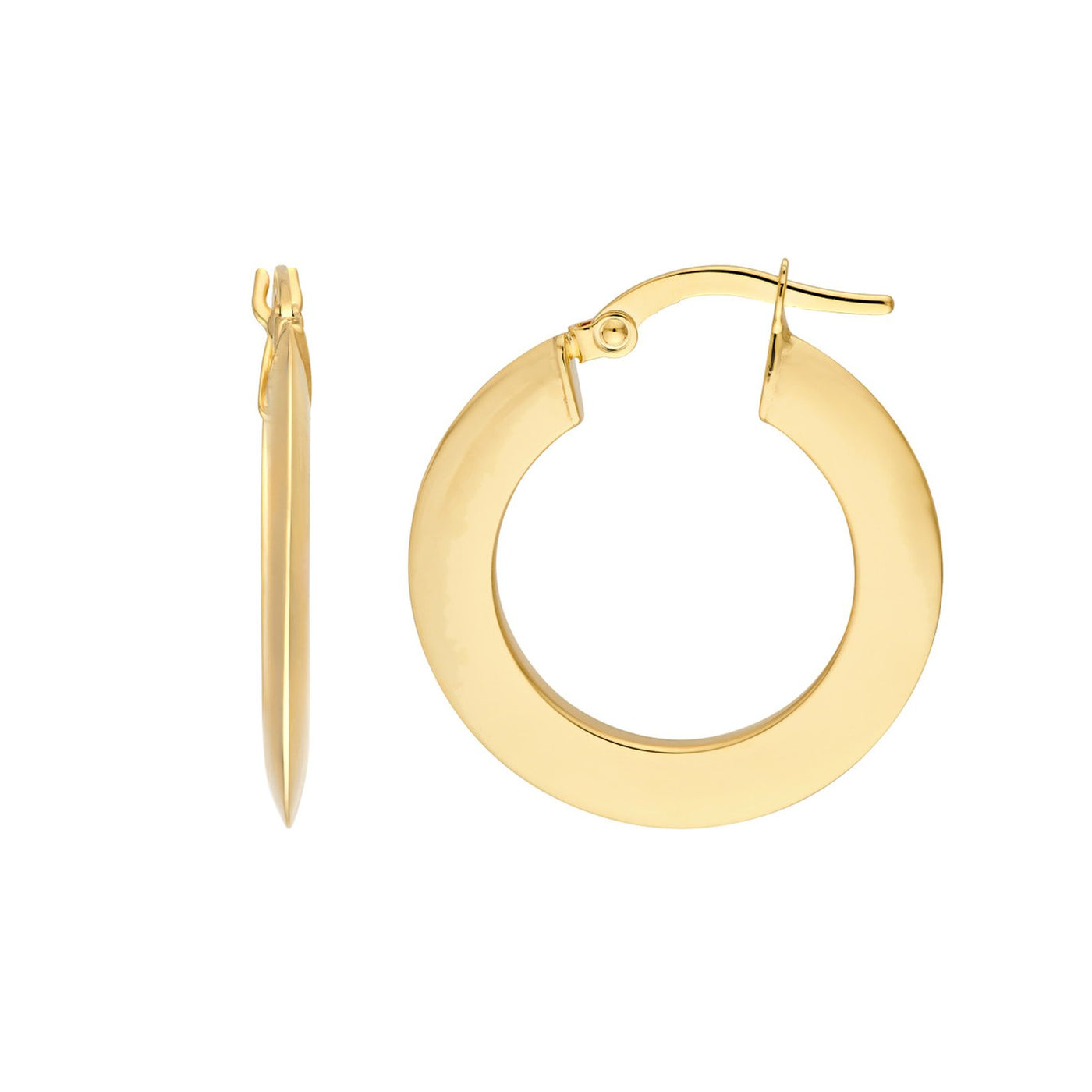15MM Triangular Round Hoop Earrings