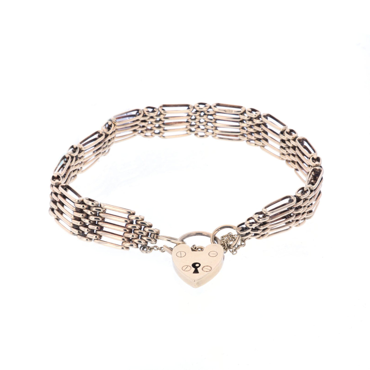Heart & Lock Gatelink Bracelet