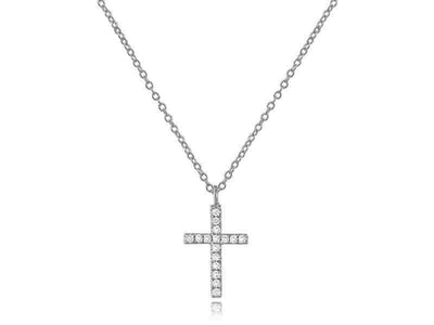 0.04 ctw Diamond Cross Necklace - Continental Diamond