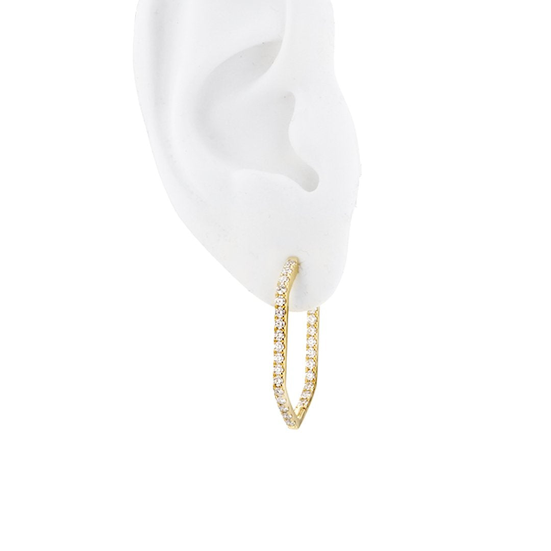 1.95 ctw Diamond Hoop Earrings