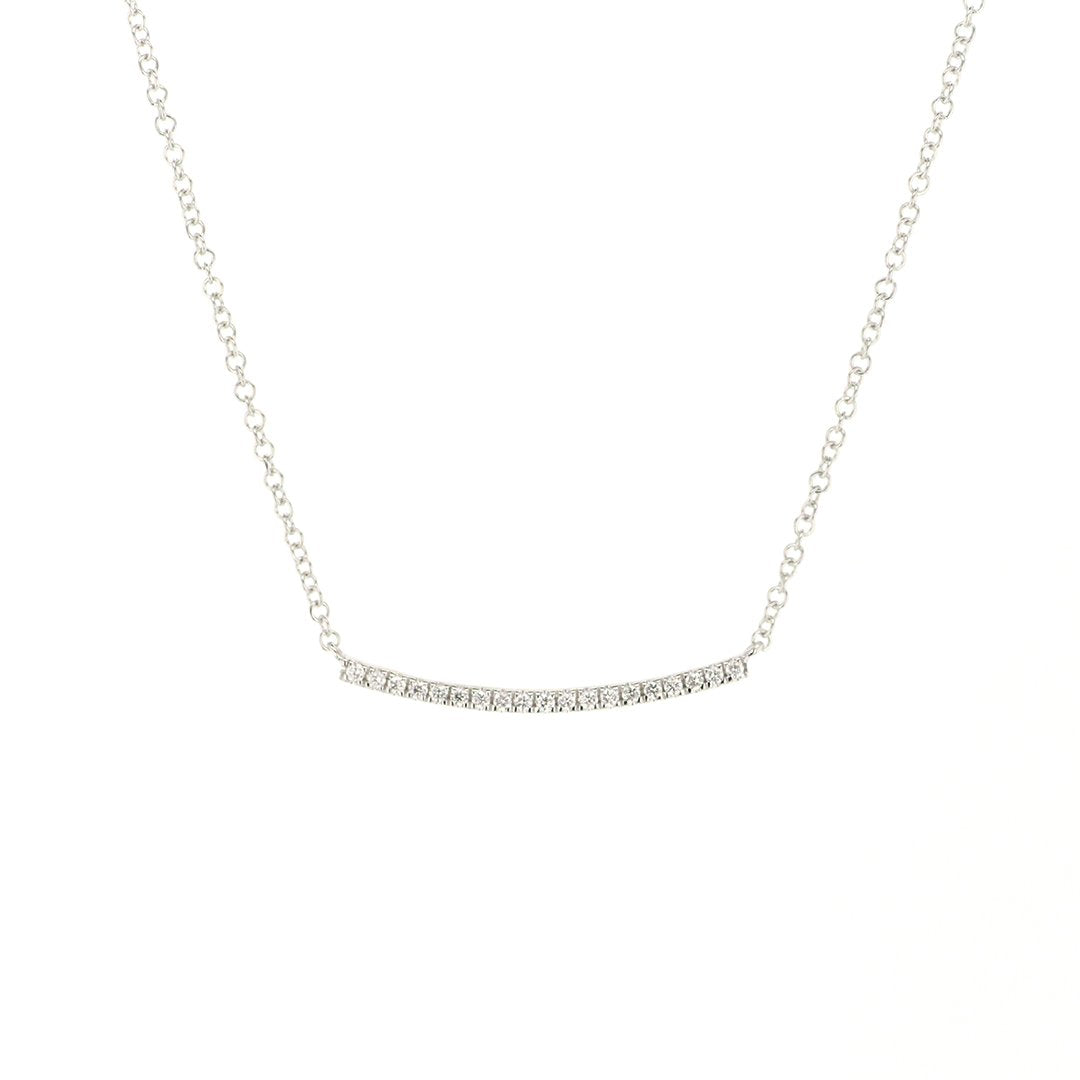 0.07 ctw Diamond Bar Necklace - Continental Diamond