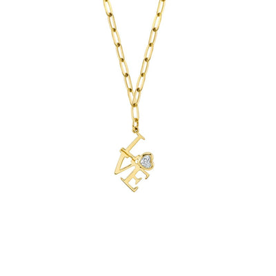 0.12 ctw Diamond Love Pendant Necklace