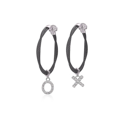 0.17 ctw Diamond XO Hoop Earrings - Continental Diamond