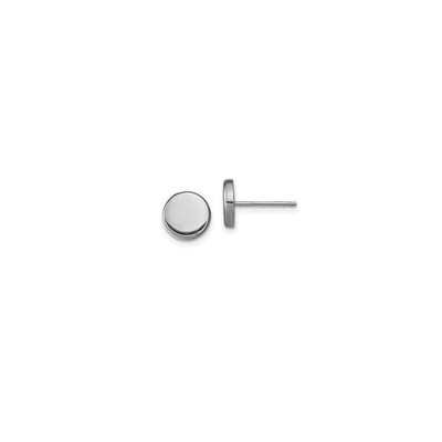 Polished Flat Button Earrings - Continental Diamond