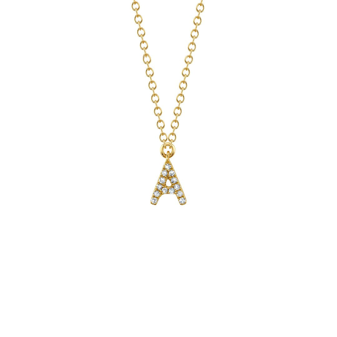 0.04 ctw Diamond Initial A Necklace - Continental Diamond