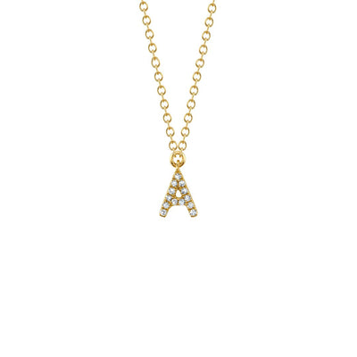 0.04 ctw Diamond Initial A Necklace - Continental Diamond