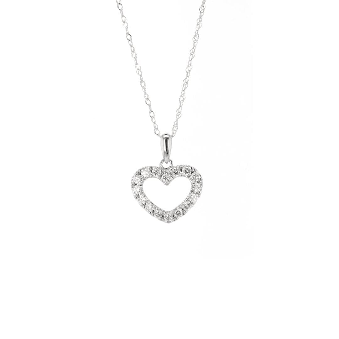 0.33 ctw Diamond Heart Necklace - Continental Diamond