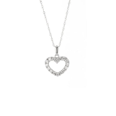 0.33 ctw Diamond Heart Necklace - Continental Diamond