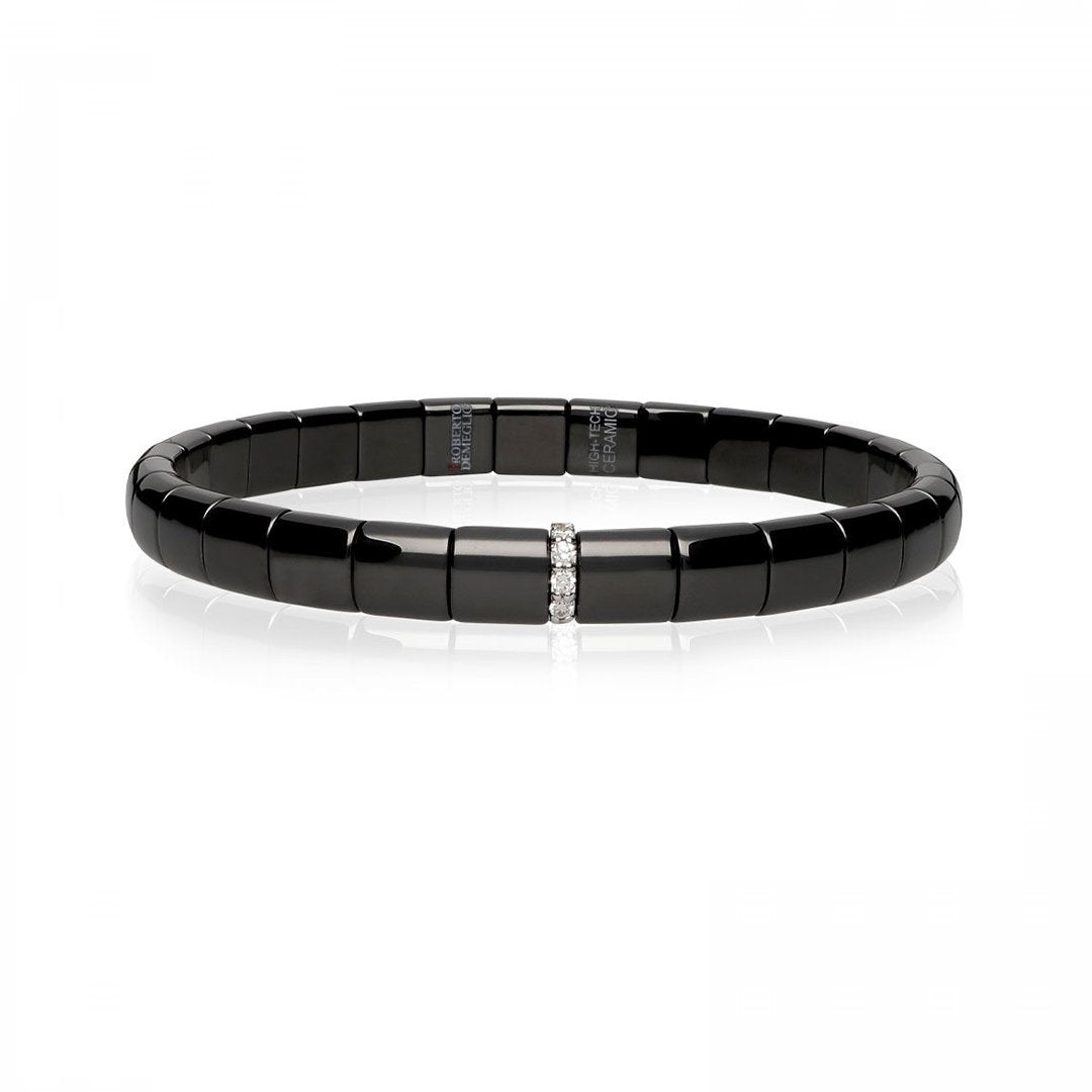 0.07 ctw Diamond Ceramic Stretch Bracelet - Continental Diamond