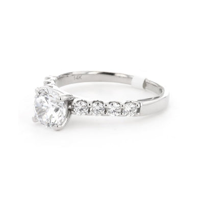 0.45 ctw Diamond Solitaire Engagement Ring - Continental Diamond