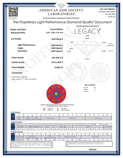 0.64 H/VS1 AGS LEGACY - Continental Diamond