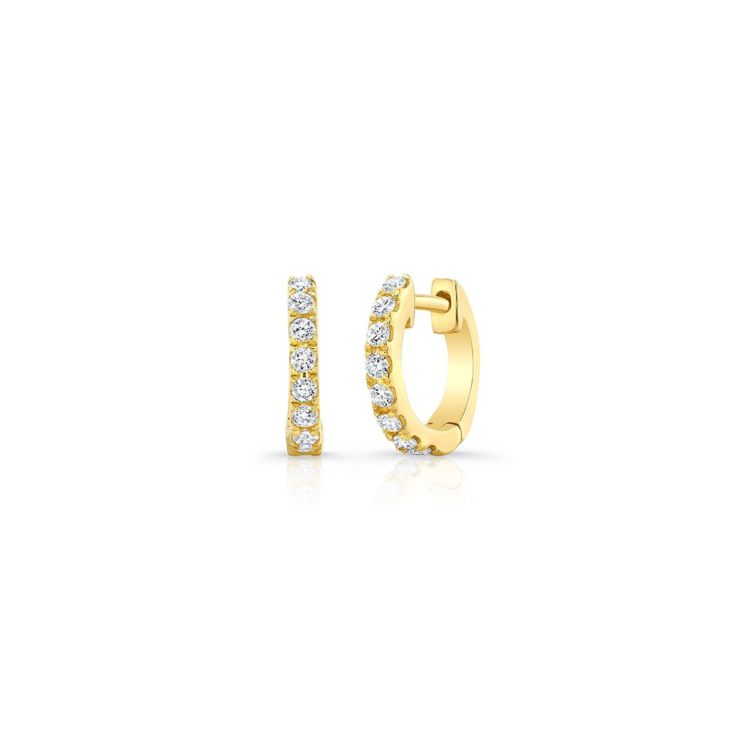 0.30 ctw Diamond Huggie Earrings - Continental Diamond