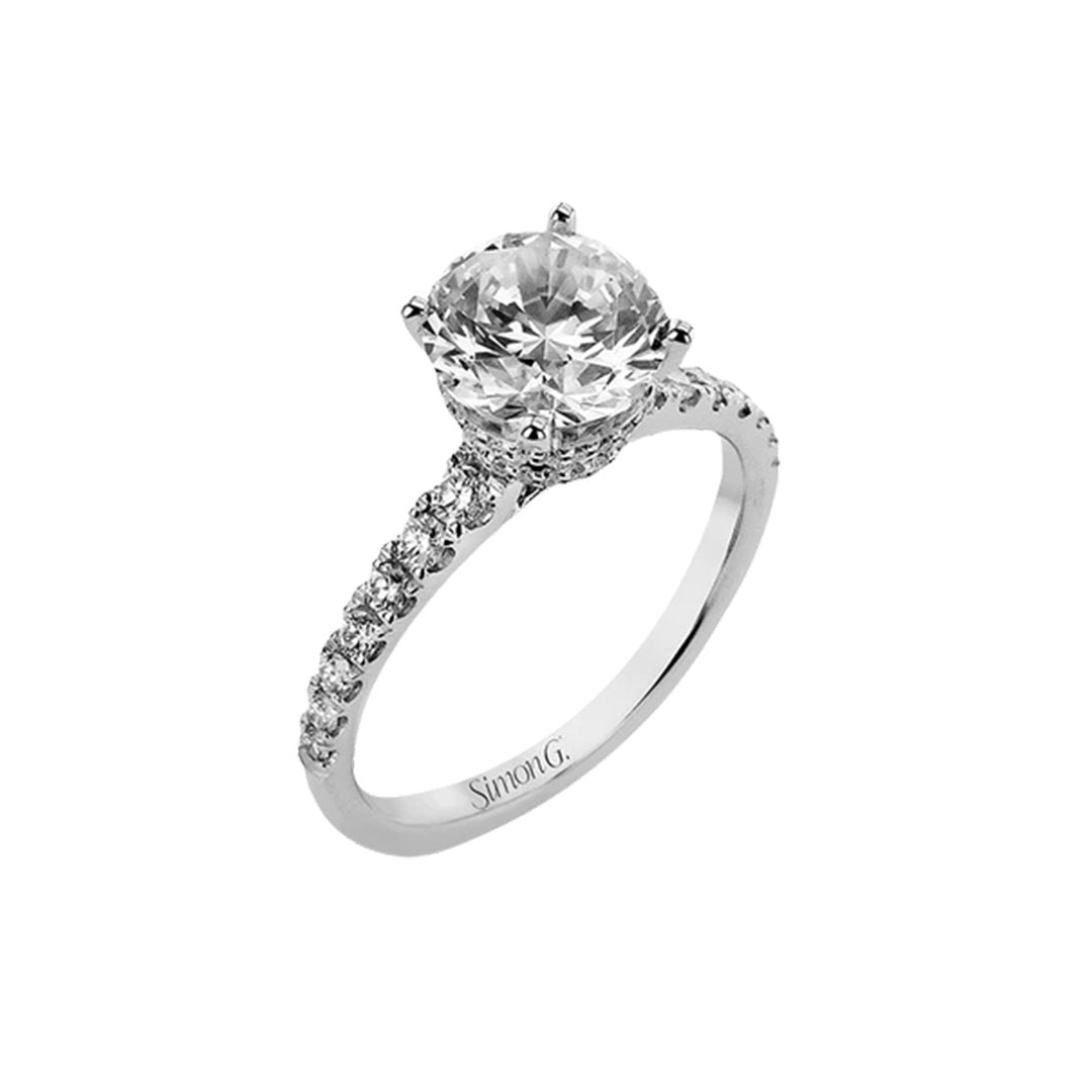 0.38 ctw Diamond Hidden Halo Engagement Ring