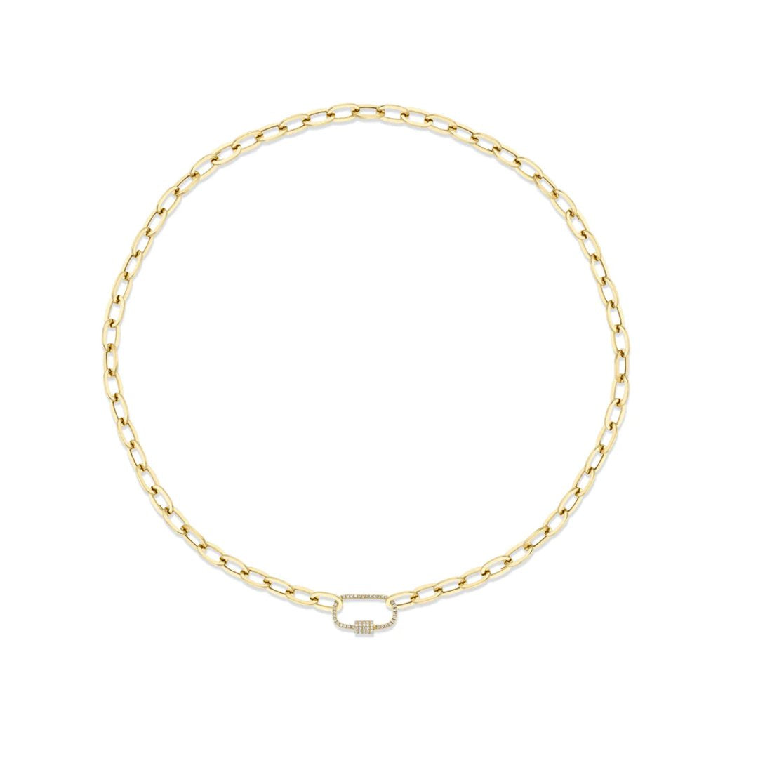 0.23 ctw Diamond Paper Clip Necklace - Continental Diamond