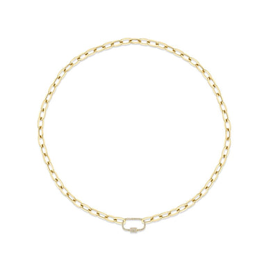0.23 ctw Diamond Paper Clip Necklace - Continental Diamond