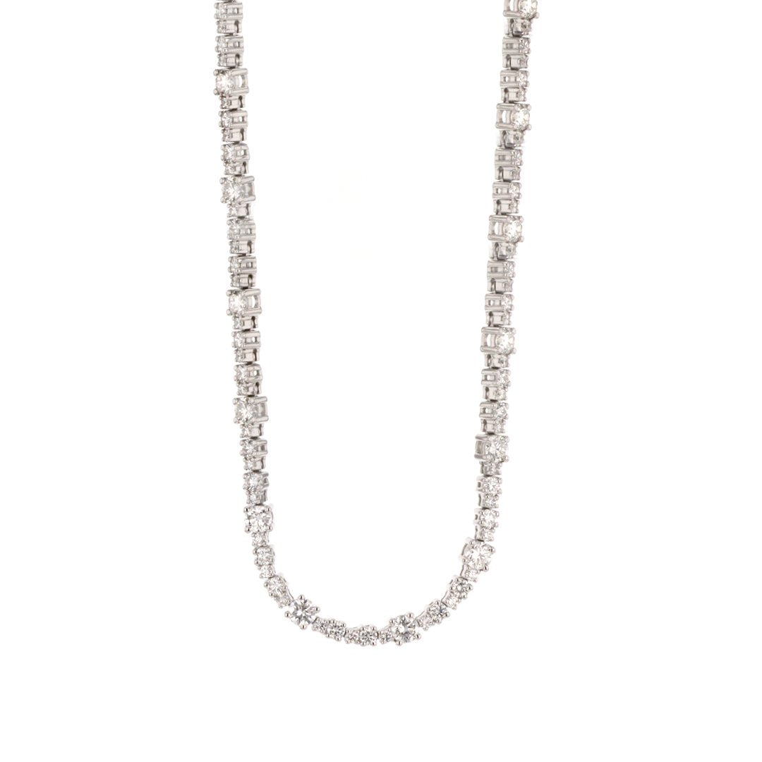 9.87 ctw Diamond Eternity Necklace - Continental Diamond