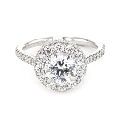 1.0 ctw Diamond Halo Engagement Ring - Continental Diamond