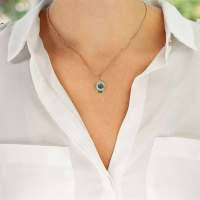 Rose Mom Charm Pendant - Continental Diamond
