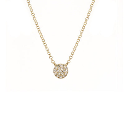 0.06 ctw Diamond Pave Disc Necklace - Continental Diamond
