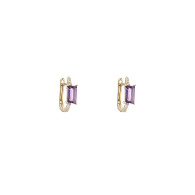 Amethyst & Diamond Earrings - Continental Diamond