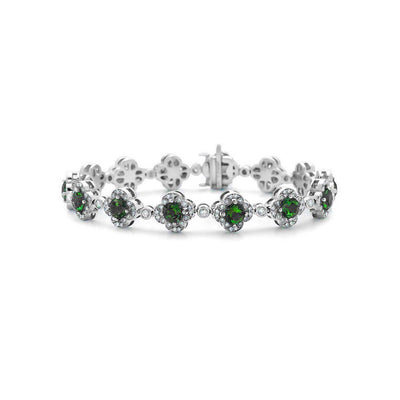 Green Tourmaline & Diamond Bracelet - Continental Diamond