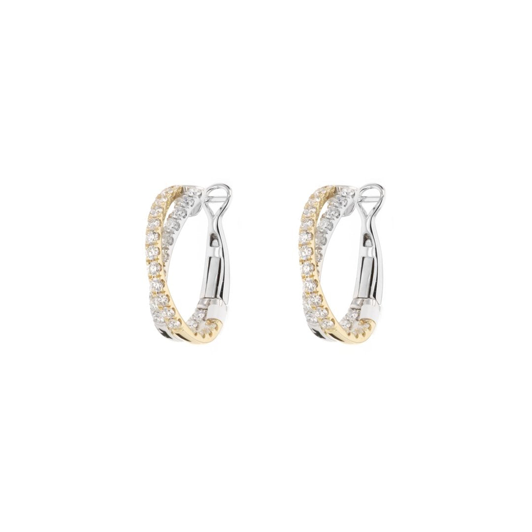 1.76 ctw Diamond Inside-Out Hoop Earrings - Continental Diamond
