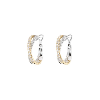 1.76 ctw Diamond Inside-Out Hoop Earrings - Continental Diamond