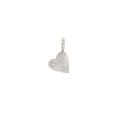 Diamond Heart Charm Pendant - Continental Diamond