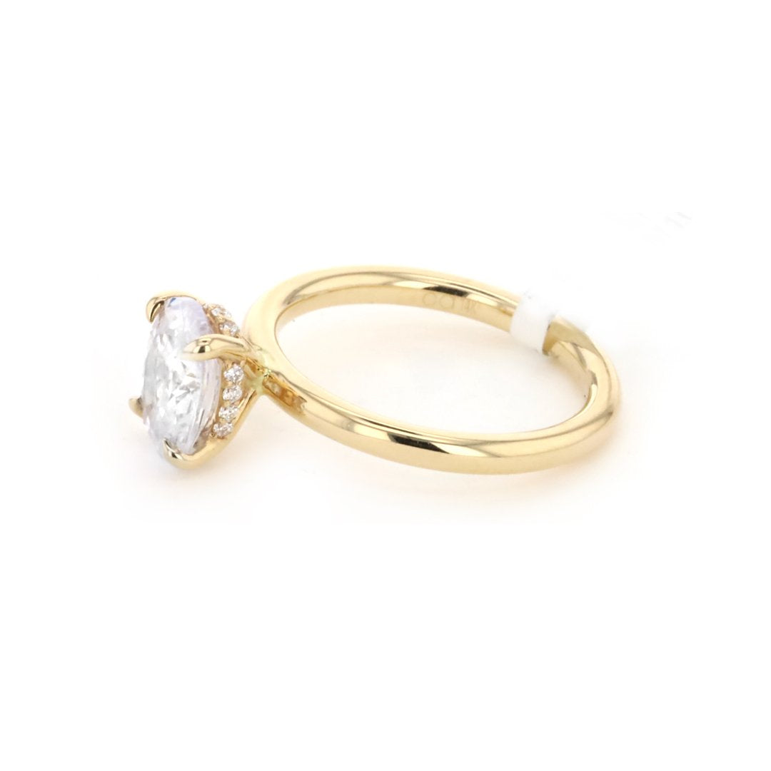 0.12 ctw Diamond Halo Engagement Ring - Continental Diamond