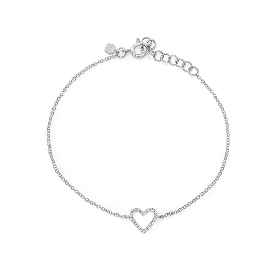 0.07 ctw Diamond Heart Bracelet