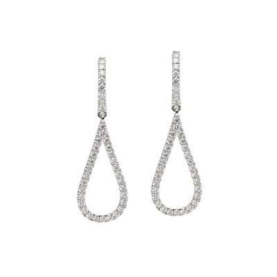 0.88 ctw Diamond Drop Earrings - Continental Diamond