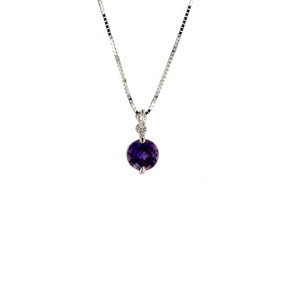 Amethyst & Diamond Pendant - Continental Diamond