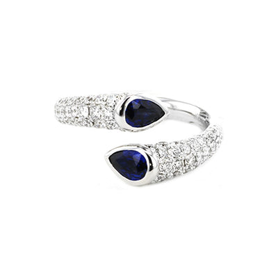 Blue Sapphire & Diamond Ring - Continental Diamond