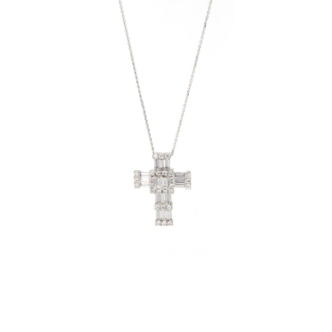 0.62 ctw Diamond Cross Necklace - Continental Diamond
