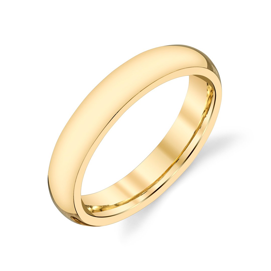4MM High Dome Polished Band - Continental Diamond